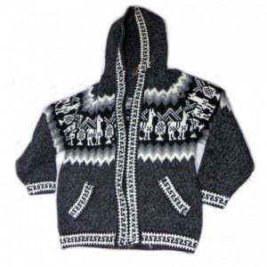 Alpaca Sweater With Hood For kids