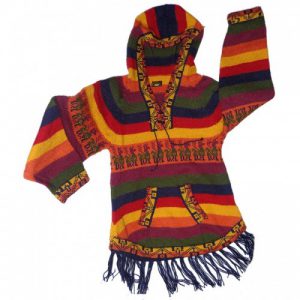 Poncho With Colors Of Alpaca For Children